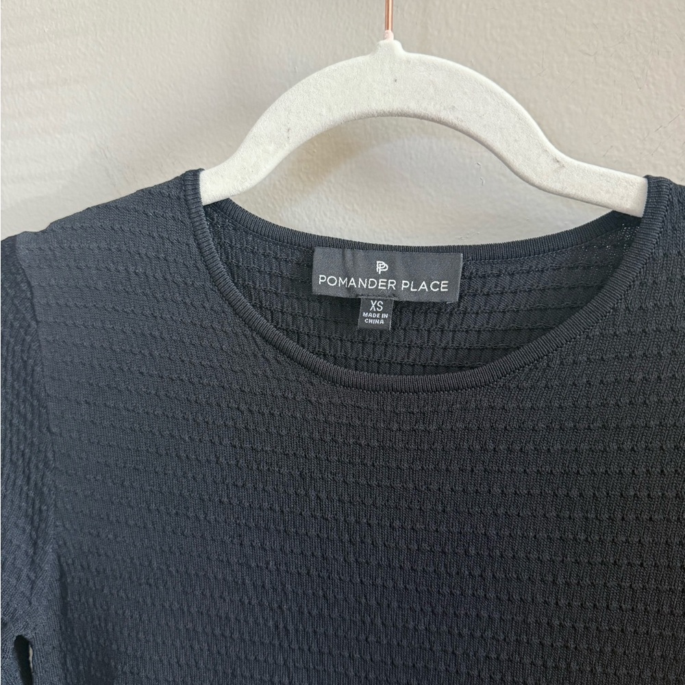 Tuckernuck Pomander Place • Lennox Double Knit Black Sweater Maxi Dress XS - Picture 5 of 10